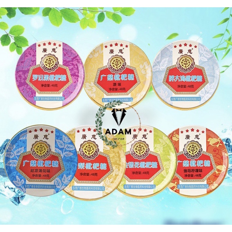 Kẹo Ngậm Tỳ Bà Thảo mộc Hoa Quả 48g Hộp 24 viên