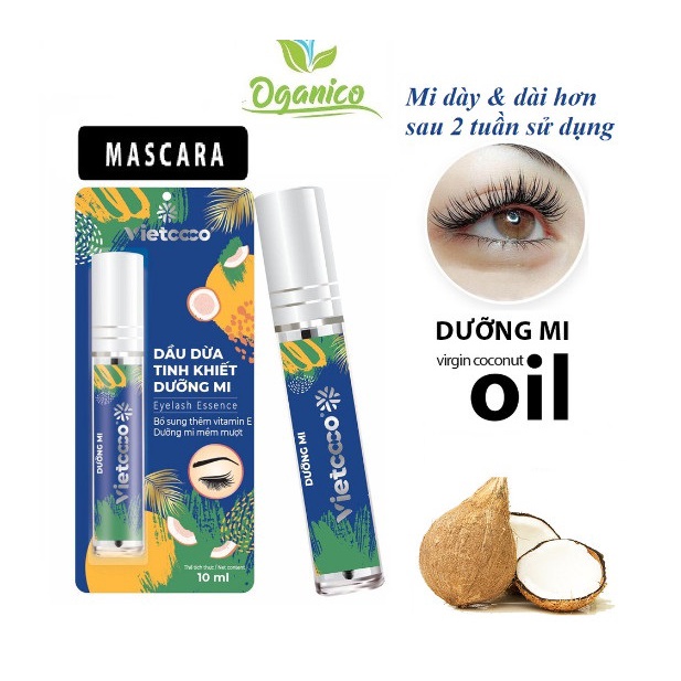 Dầu dừa Tinh Khiết Vietcoco dưỡng mi 10ml