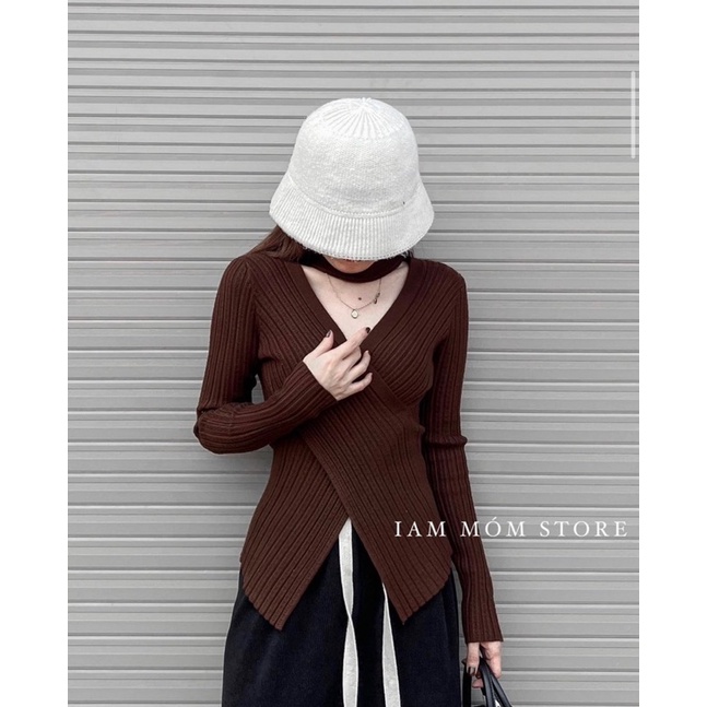 [NEW]ÁO LEN TĂM VẠT CHÉO CỔ CHOCKER 2511 hot hit