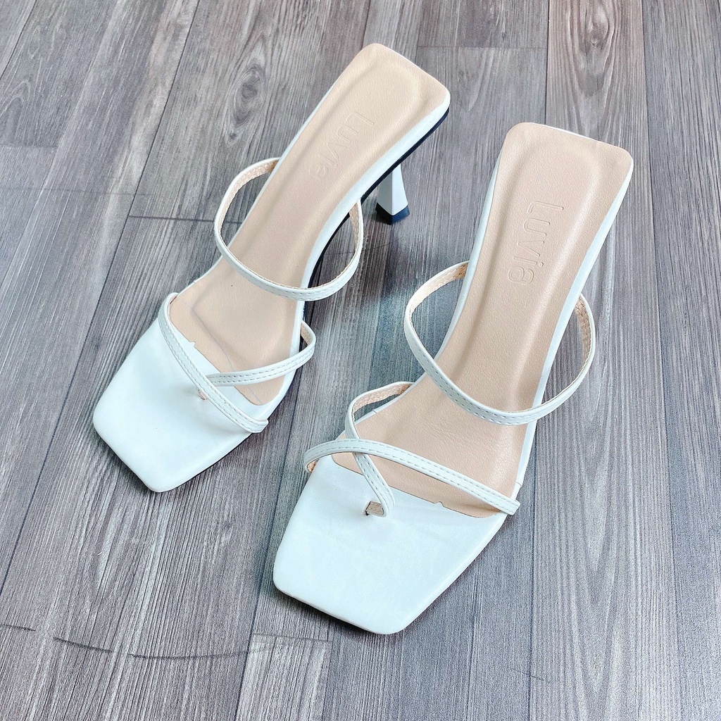 Dép cao gót xỏ ngón 7 phân quai mảnh gót nhọn Avela 32CG