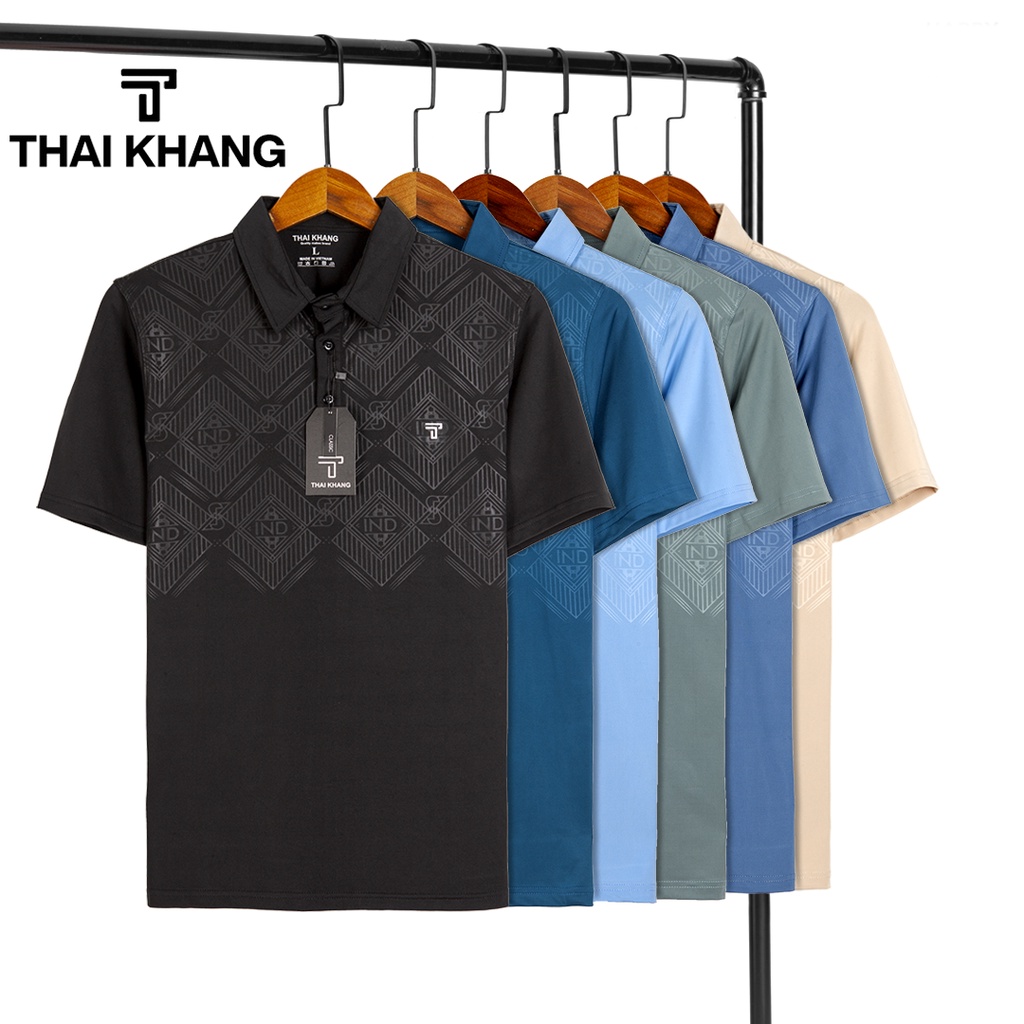 Áo thun polo nam THÁI KHANG vải thun lạnh mặc cực mát co dãn 4 chiều APOLO56 - Hàng xả