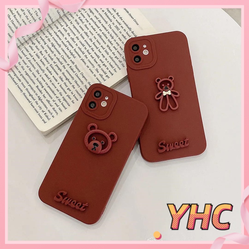 ốp iphone TPU In Hình Gấu 3d tương thích iPhone 6s 6splus 7 7plus 8 8plus X XS XSMAX 11 12 Pro Max Plus-055