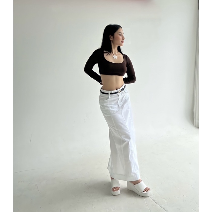 Chân váy dài Slit Long Skirt Tekda