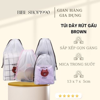 Túi đựng đồ dùng khi đi du lịch chống thấm hình gấu có dây rút (BCB03) bibi_shop1990