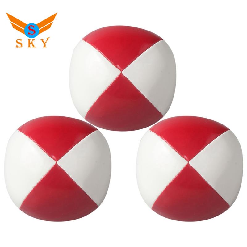 Set 3 Quả Bóng Lắc Lư Mềm Mại Màu Đỏ Và Trắng Có Túi Lưới Cho Người Mới Bắt Đầu