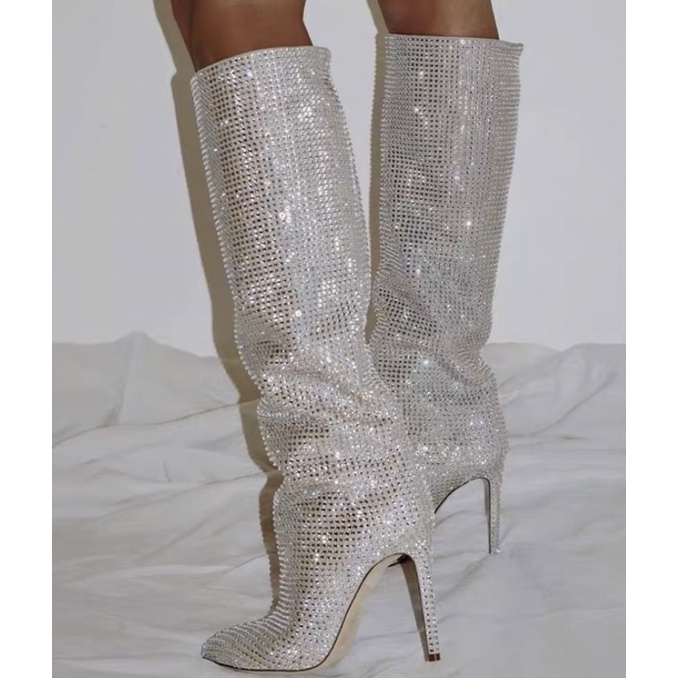BOOTS CAO GÓT ĐÍNH ĐÁ LẤP LÁNH