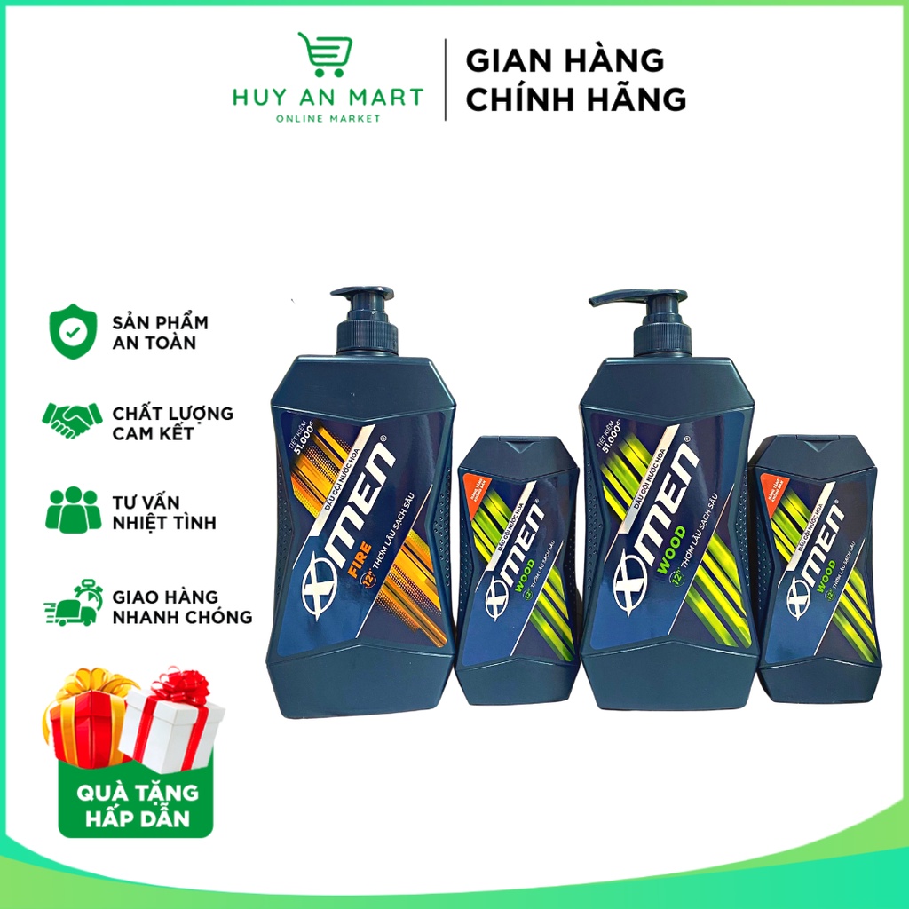 ❌ MUA 1 TẶNG 1❌ Dầu gội Nước hoa XMen WOOD 2X SẠCH SÂU THƠM LÂU 12h 650g tặng dầu gội xmen wood 150g
