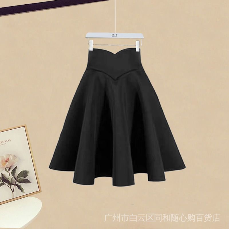 Bộ Áo Sweater Dáng Ôm Phối Chân Váy Dù Dài Thời Trang Mùa Đông 2022 Plus Size Cho Nữ