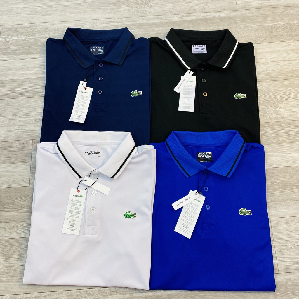 Áo polo nam LC thêu logo cá sấu, áo thun có cổ cao cấp mã DH9630