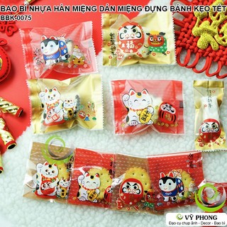 BAO BÌ TÚI NHỰA HÀN MIỆNG ĐỰNG BÁNH KẸO TẾT NĂM MỚI IN HÌNH CHÚC MỪNG TÂN XUÂN TÀI LỘC BBK-0075
