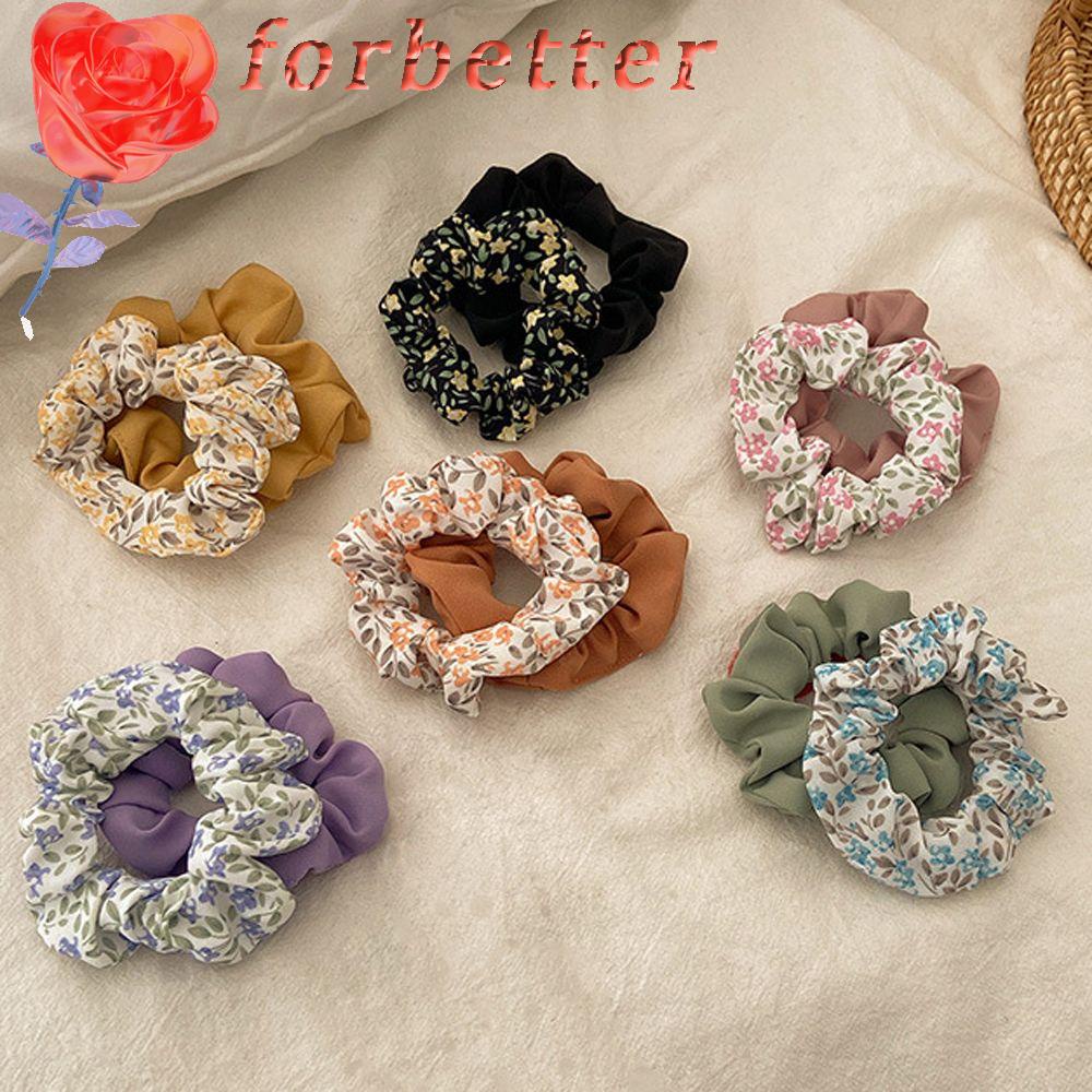 Dây Buộc Tóc Họa Tiết Hoa Nhiều Màu Sắc Phong Cách Cổ Điển Dành Cho Nữ