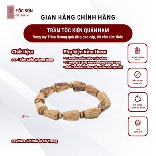 Vòng tay trầm kiến quảng nam dạng thô trầm hương mộc sơn sản phẩm trầm hương chính hãng