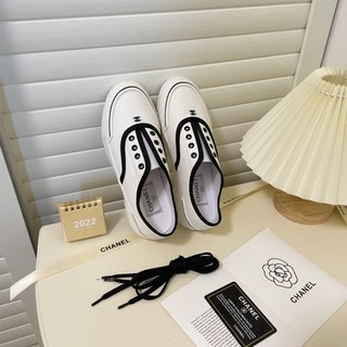 Giày thể thao canvas đế bằng đính đá thời trang cho nữ