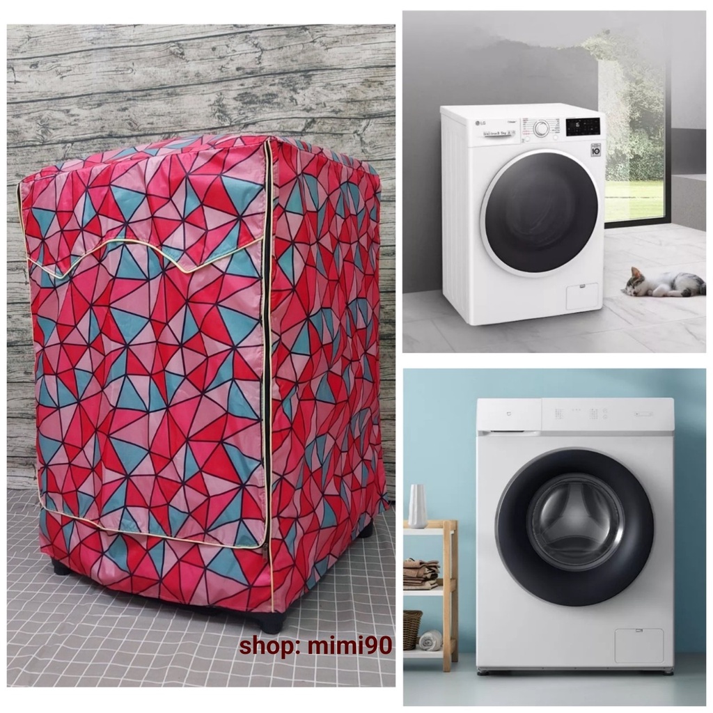 (Dành cho Dòng Panasonic từ 9 - 10.5kg) Vỏ Bọc Máy Giặt Cửa Ngang Cửa Trước Chống Thấm Nước Chống Nắng Vải Dù Bền