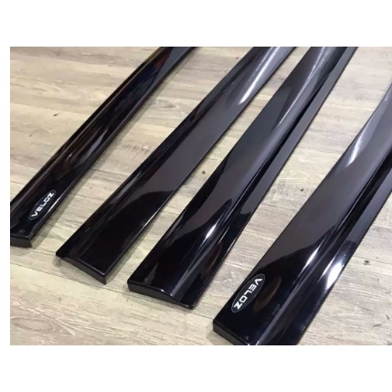 Bộ Vè che mưa xe Toyota Veloz Cross 2022 - 2023 Nhựa đen dày, chỉ mạ cao cấp