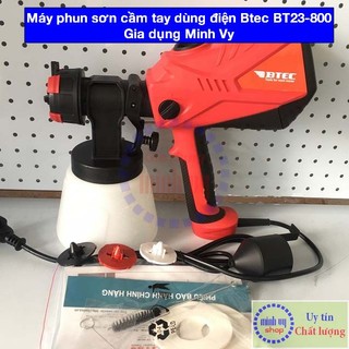 Máy phun sơn cầm tay dùng điện Btec BT23-800 công suất cực mạnh 600W - sơn dầu sơn nước