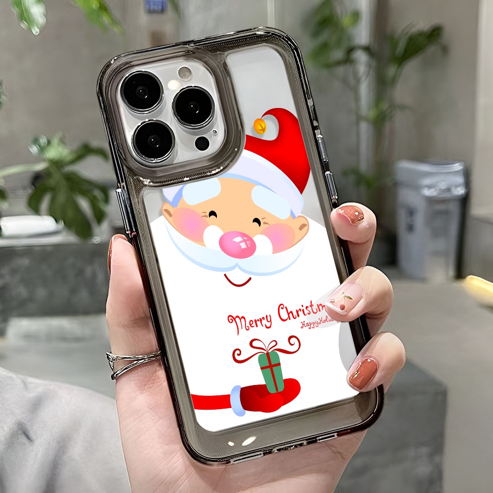 Ốp Điện Thoại Trong Suốt Họa Tiết Giáng Sinh Cho iphone 14 Pro Max 13 11 12 7Plus X XR XS Max 8 7
