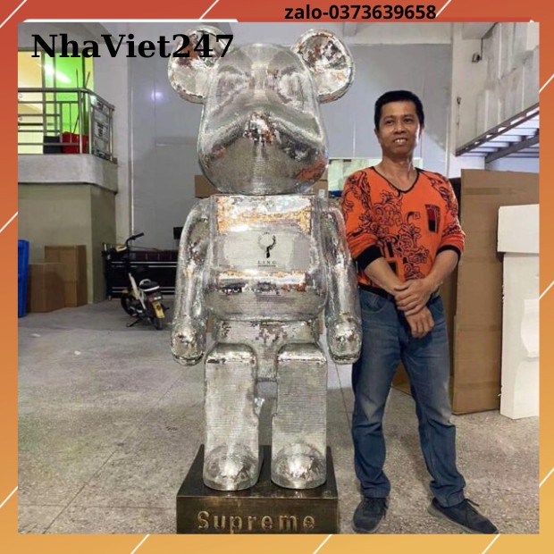 BearBrick-Mô hình gấu BearBrick Đính kim sa-Bụng phệ-125CM-decor-trang trí nhà cửa,sang chảnh-đẹp,giá rẻ