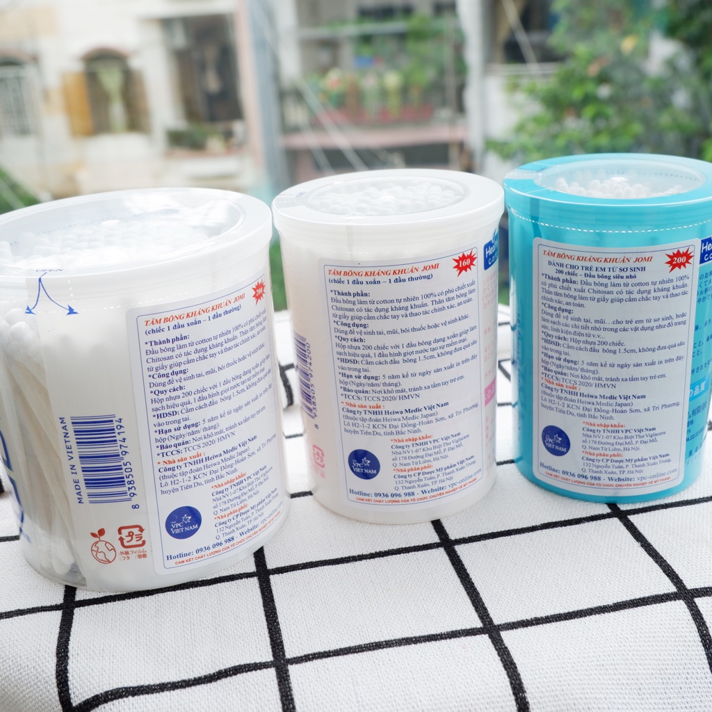 Tăm bông Jomi đủ size người lớn trẻ em sơ sinh chính hãng Nhật Bản NPP Jomi official