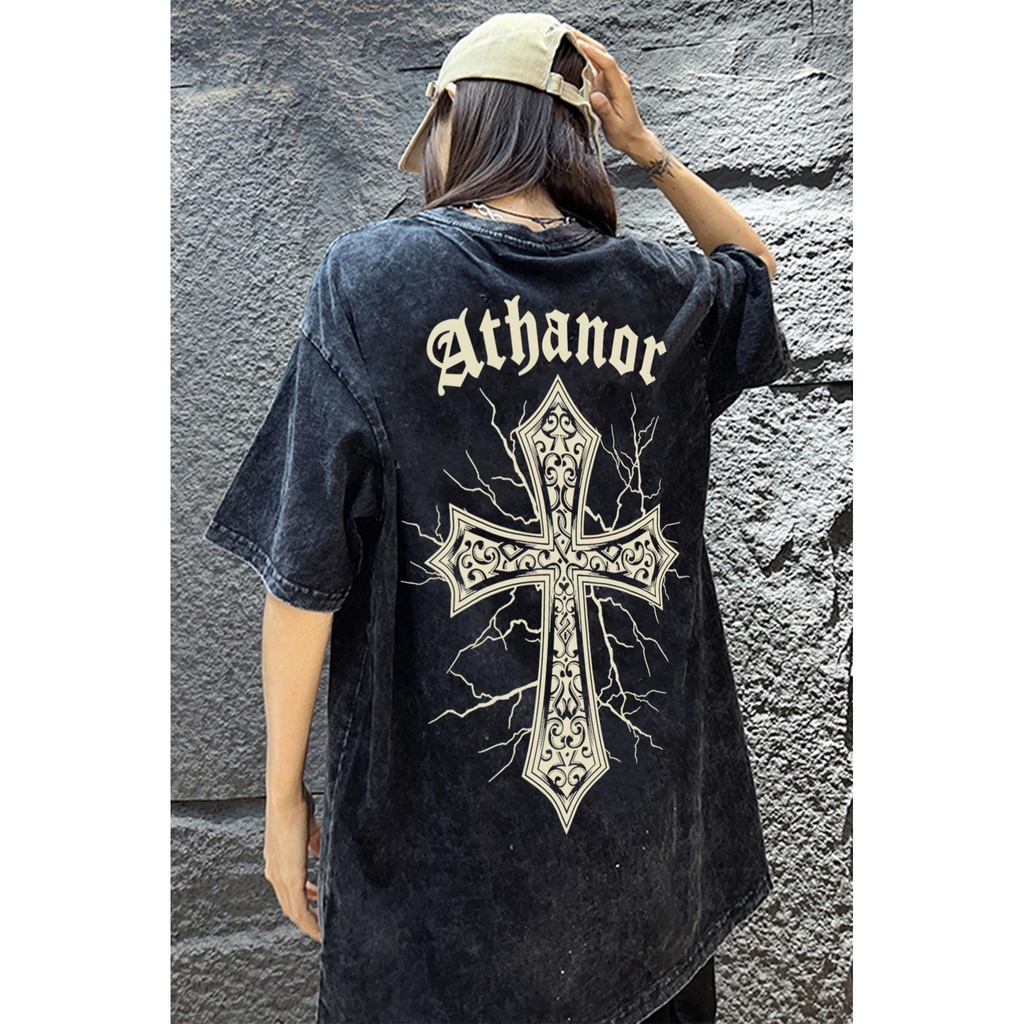 Áo thun ATHANOR unisex tay lỡ Local brand 4 Màu - Áo phông Ullzang tay lỡ nam nữ 100% Cotton - LOUSI.SG