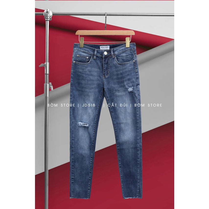 BST Quần Jean Dài Nam Chất Jean Co Giãn Wash Màu BEACON DENIM Form Slim Fit Basic JD5XX
