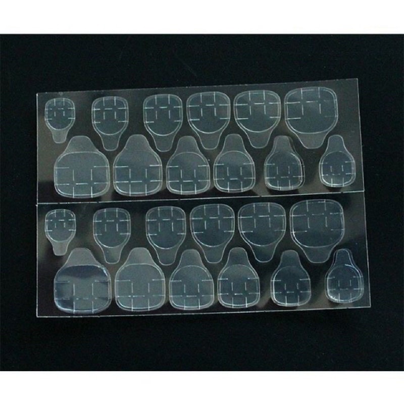 Vỉ 24 miếng keo dán móng silicon hai mặt