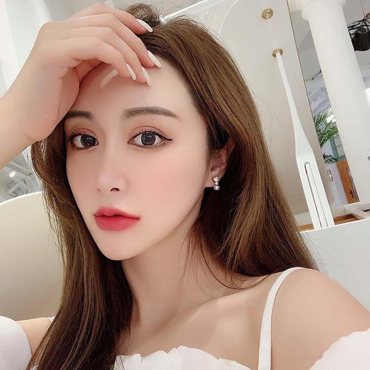 Khuyên tai kẹp không bấm lỗ chốt cố định K274 bằng hợp mạ vàng hoặc bạc hình khối minisize đính đá dáng ngắn Leous