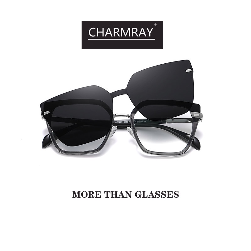 Kính mát CHARMRAY nam châm 2 trong 1 phong cách thời trang unisex