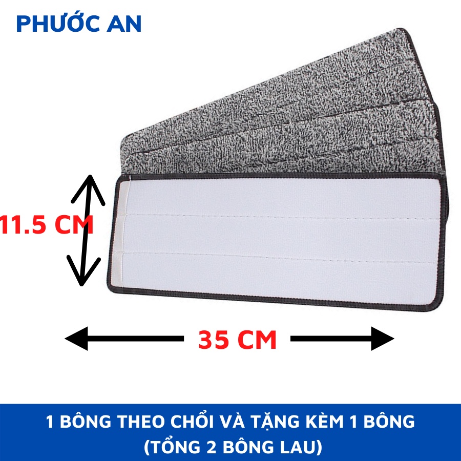 Cây lau nhà tự vắt thông minh - Chổi lau nhà tự vắt 360 độ Tặng kèm bông lau