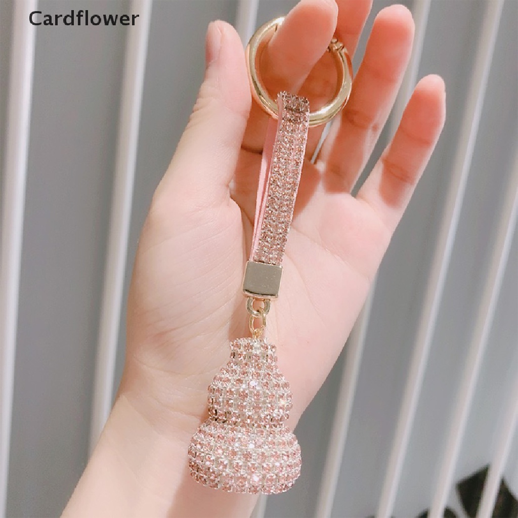&lt; Cardflower &gt; Móc Khóa Đính Kim Cương Giả Tinh Tế Thời Trang Đang Bán Chạy