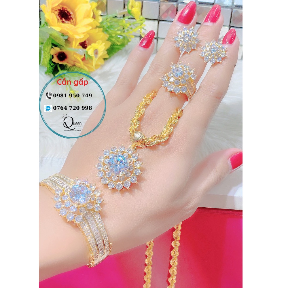 Bộ Trang Sức 5 Món Đính Đá Lung Linh-HT3011017