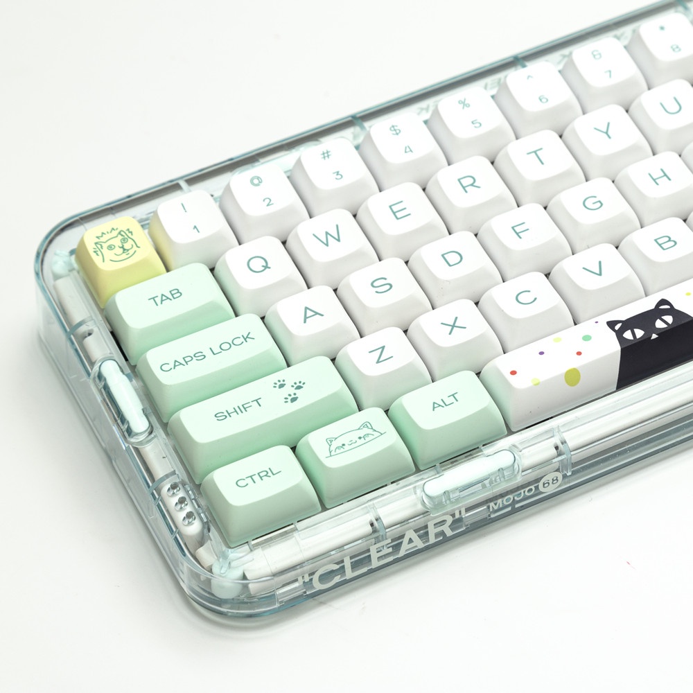 135 Phím Weird Cat Keycaps QSA Profile hoạt hình dễ thương PBT Dye Sub Bàn phím cơ học Keycap