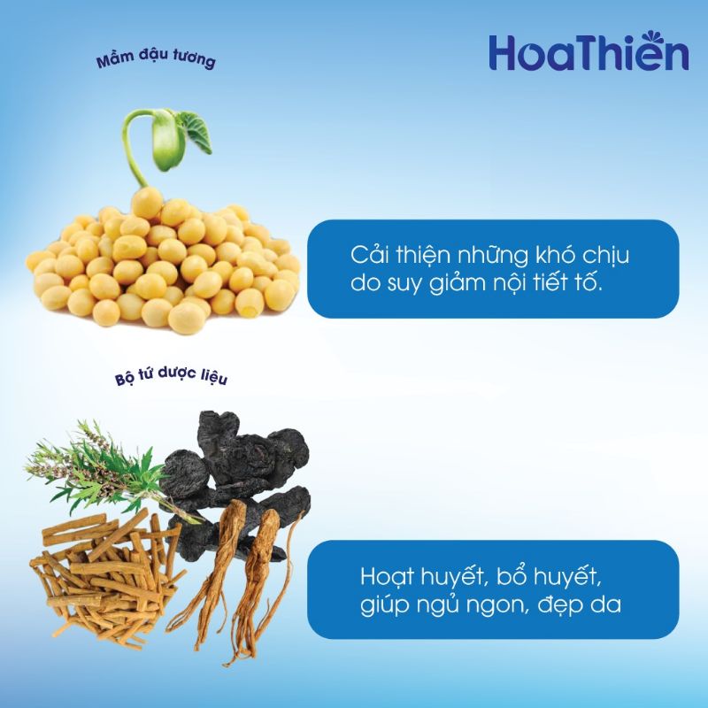 Viên uống hoa thiên, cân bằng nội tiết tố nữ, hỗ trợ làm đẹp da
