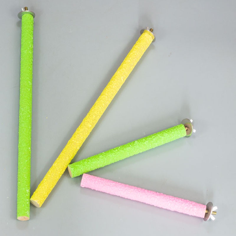 25cm Cầu Mài Móng,Mài Móng Cho Chim Vẹt,Giá Đứng Bằng Gỗ Đồ Chơi Cho Vẹt Màu Sắc Ngẫu Nhiên