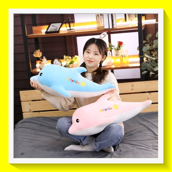 Gấu Bông Cá Heo Thú Nhồi Bông Hình Cá Heo DOLPHIN Siêu Đáng Yêu Cho Bé Làm Qùa Tặng - K19