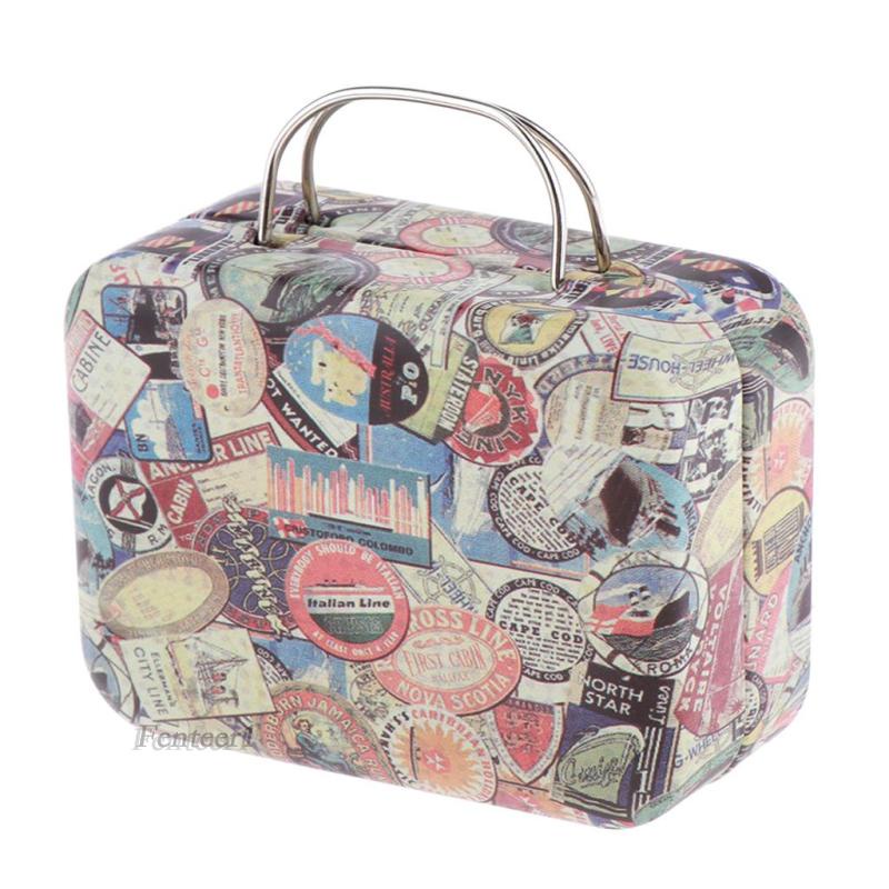 Mô Hình Va Li Bằng Sắt 1 / 6 Dùng Trang Trí Nhà Búp Bê