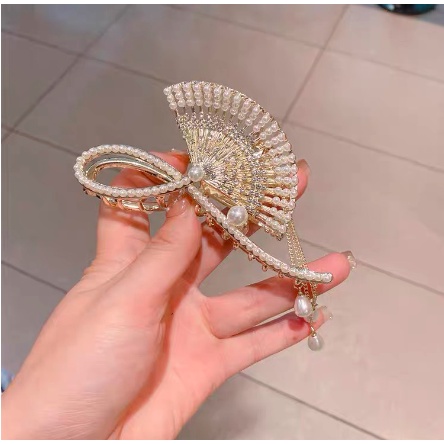 Kẹp Tóc nữ Hình Quạt tuarua Đính Đá- Ngọ c Trai phụ kiệnThời Trang hàn quốc Đơn Giản Xinh Xắn HC_HA K06