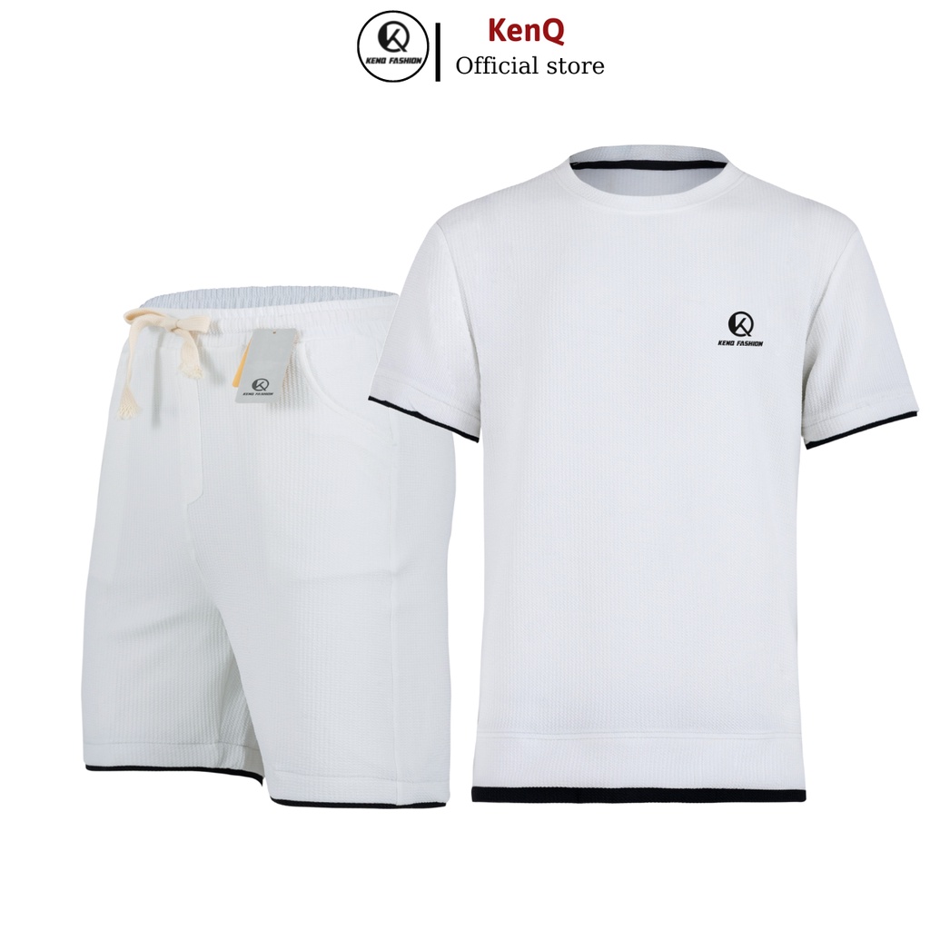 Bộ thể thao nam KenQ27, set quần áo nam phối viền layer chất liệu thun xốp mềm mại co giãn thoải mái