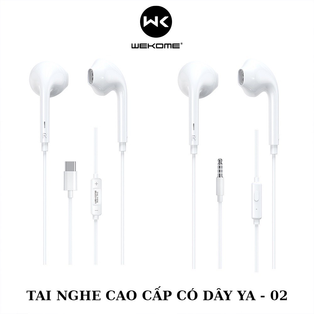 Tai Nghe Có Dây Wekome YA-02 Tích Hợp Đàm Thoại, Nghe Nhạc, Chơi Game Cho Mọi Thiết Bị Chân 3.5mm Mic Siêu Rẻ