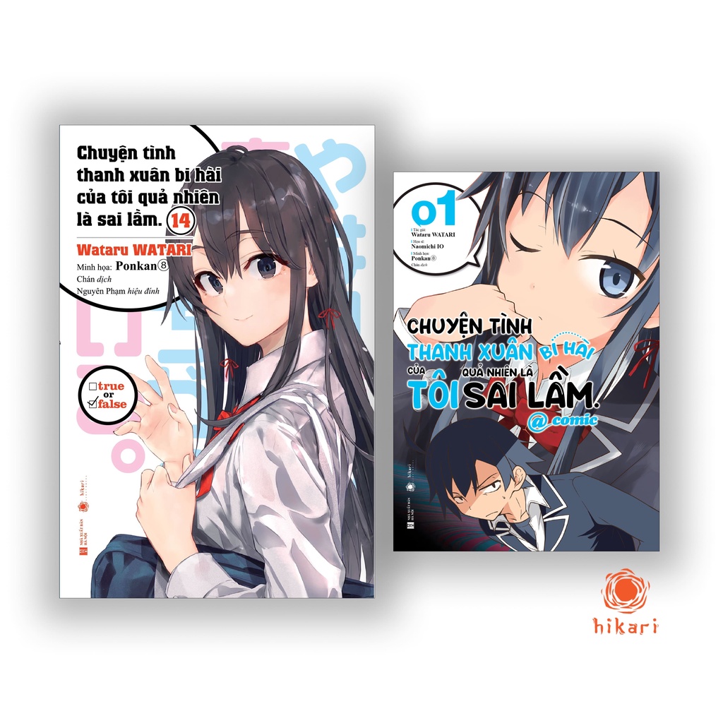 Sách - Combo Chuyện tình thanh xuân bi hài của tôi quả nhiên là sai lầm - Light novel & Comic