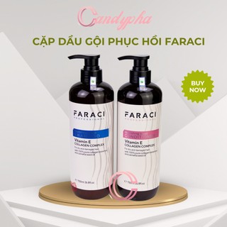 Dầu gội xả Faraci phục hồi tóc hư tổn hương nước hoa cho tóc thơm mềm mượt cặp 750ml