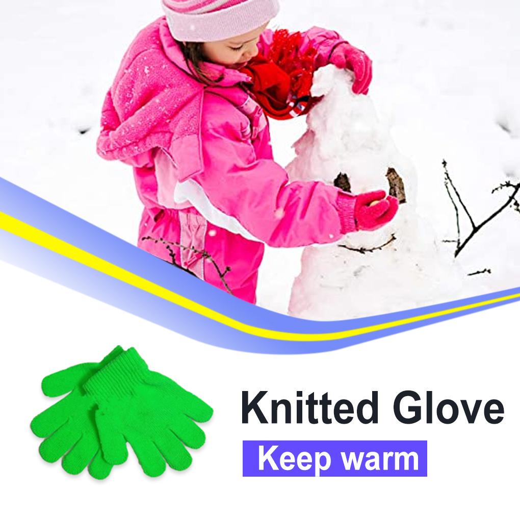 Găng Tay Giữ Nhiệt Mùa Đông Dễ Phối Đồ Bảo Vệ Thoải Mái Khi Trượt Tuyết Ngoài Trời Cho Trẻ Em