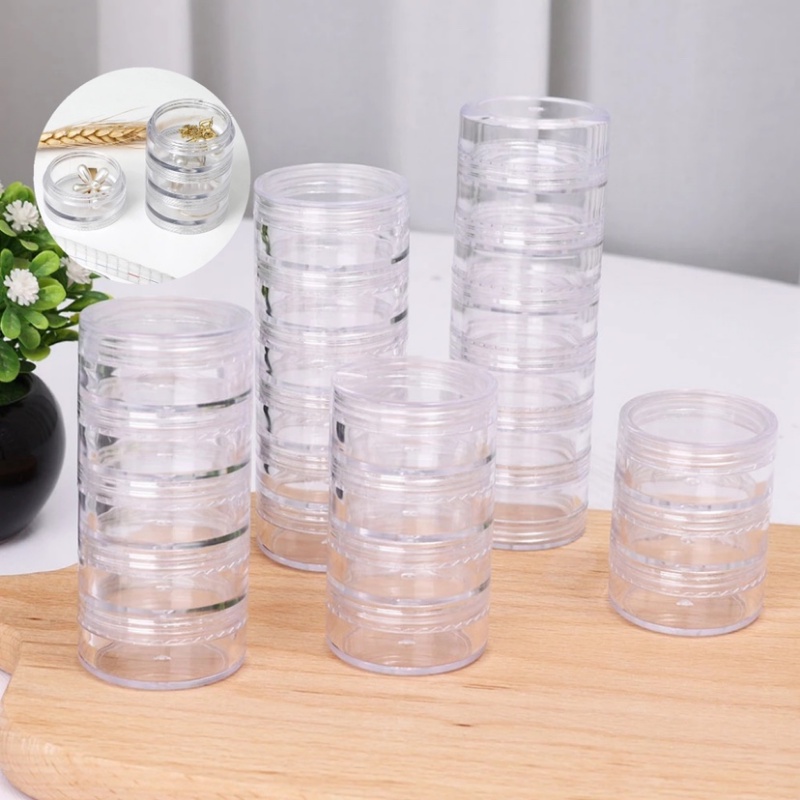 Hộp Đựng Trang Sức Nhiều Tầng Trong Suốt Chống Bụi Tiện Dụng