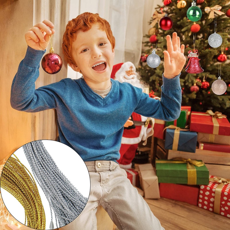 ☢ 100 Dây Polyester Cho Mặt Dây Giáng Sinh 20Cm Tặng Dây Quà Giáng Sinh Cây Giáng Sinh Thẻ Bóng Giáng Sinh Phụ Kiện Trang Trí