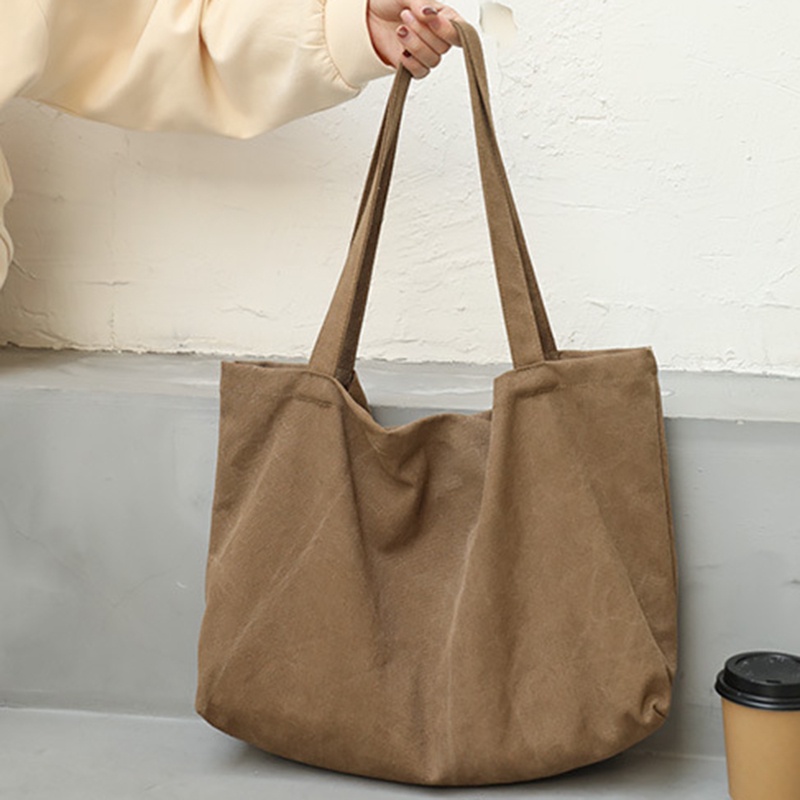 Túi Đeo Vai Bằng Vải canvas Màu Trơn Phong Cách mori Nhật Bản Dành Cho Nữ