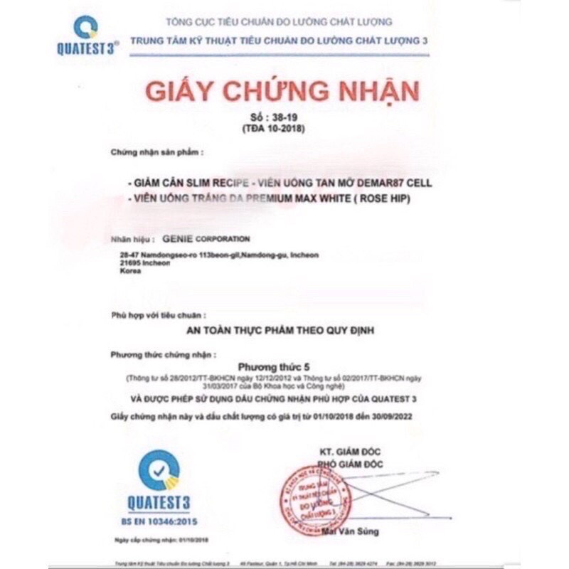 Combo Viên Uống Giảm Cân Cao Cấp MAX DIET GENIE Hàn Quốc Hộp 60 Viên, Dành Cho Cơ Địa Nhờn Thuốốc