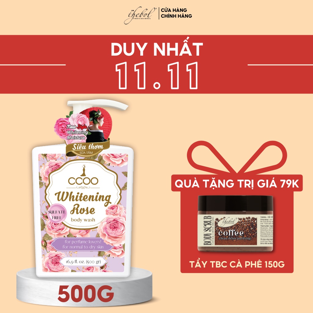 Sữa Tắm Nước Hoa Thebol CCOO Lưu Hương Thơm Lâu Trắng Sáng Da Giúp Dưỡng Ẩm Mềm Mịn An Toàn Cho Da Nhạy cảm