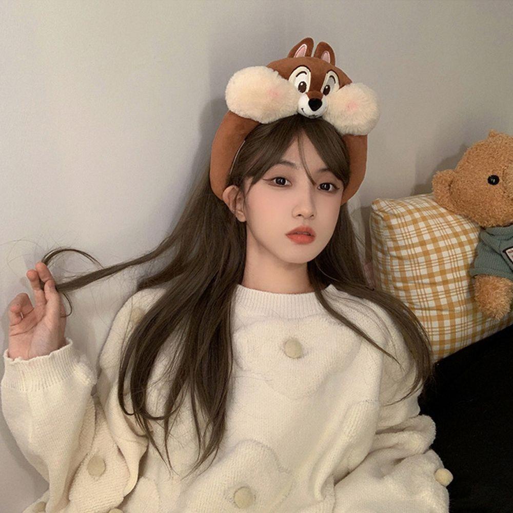 Băng Đô Cài Tóc Hình Chú Gấu / Dâu Tây Bằng Lông Nhung Dễ Thương Xinh Xắn