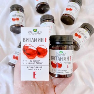 Viên uống vitamin e đỏ nga mirrolla 400mg hộp 30 viên chống lão hóa ls