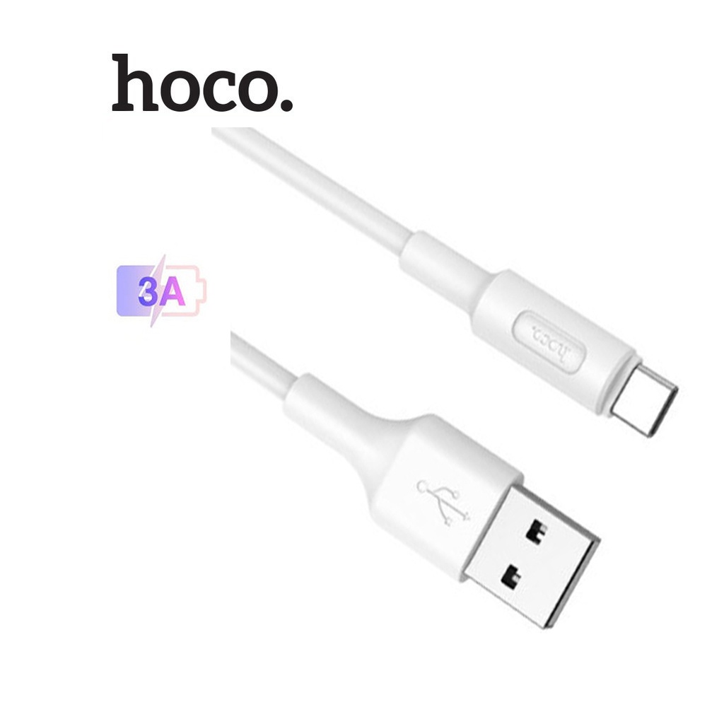 Cáp sạc Hoco X25 Type-C sạc nhanh dây PVC siêu bền tốc độ truyền tải data nhanh cho Android dài 100CM ( Trắng)